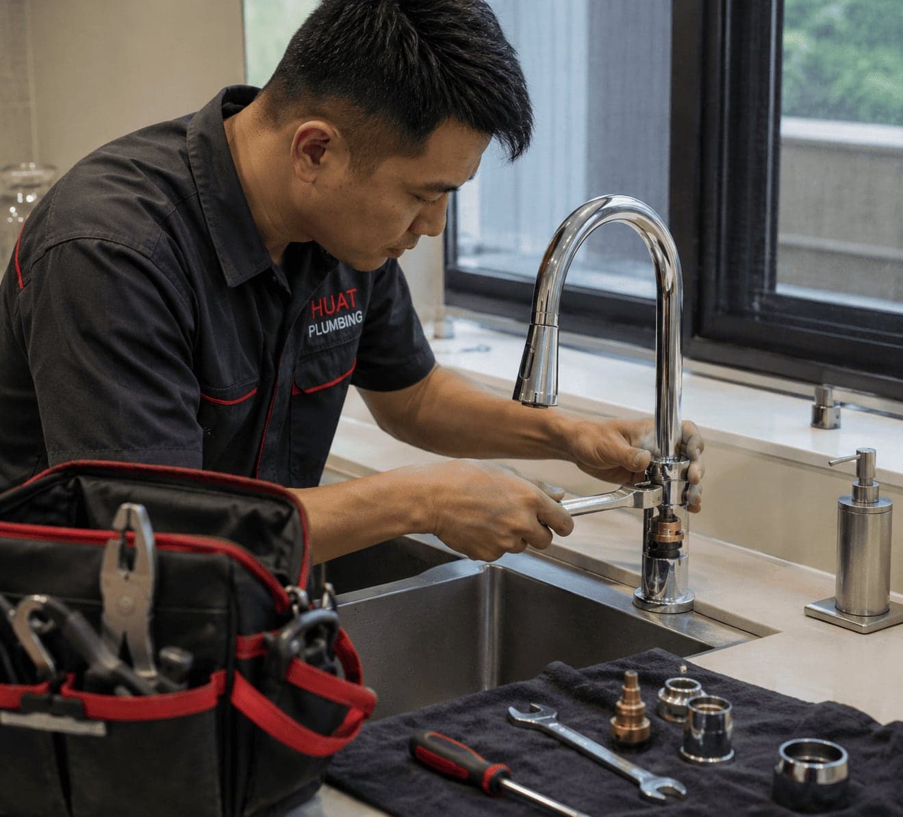 Tap & Faucet Repair in Singapore by Huat Plumbing