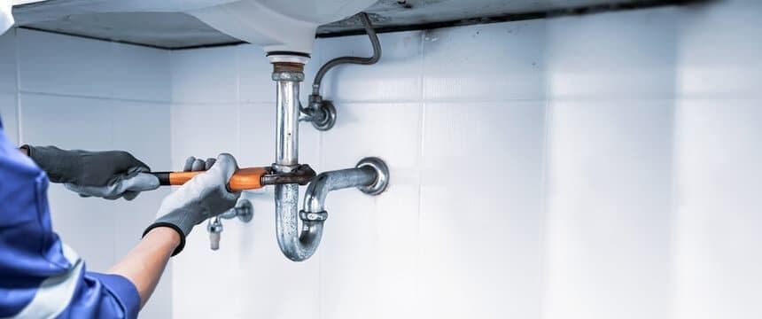 Water leak detection and pipe repair work in a Singapore home